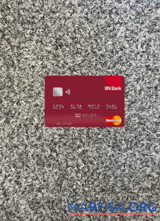 Blank Norway BN Bank ASA mastercard photolook front sample